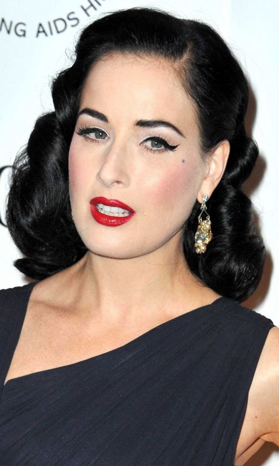 Team Vintage Waves With Va-Va Voom Lipstick For A Super Sexy Look Like Dita Von Teese