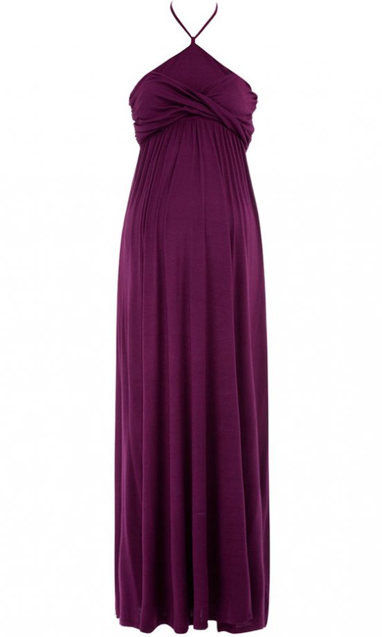 Dorothy Perkins Maternity Purple Halter Neck Dress, £32