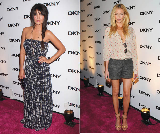 Gossip Girl actresses Jessica Szohr and Katie Cassidy looked gorgeous at the DKNY sunglasses party