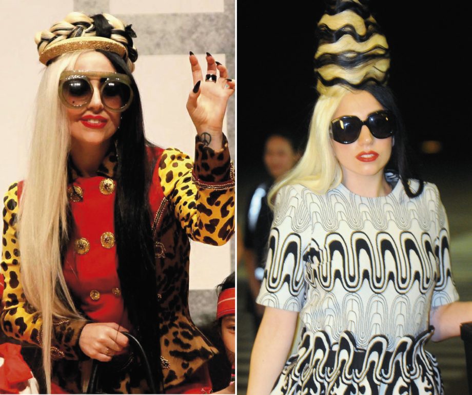 Lady Gaga works two kooky monochrome hair styles while out and about in Taiwan