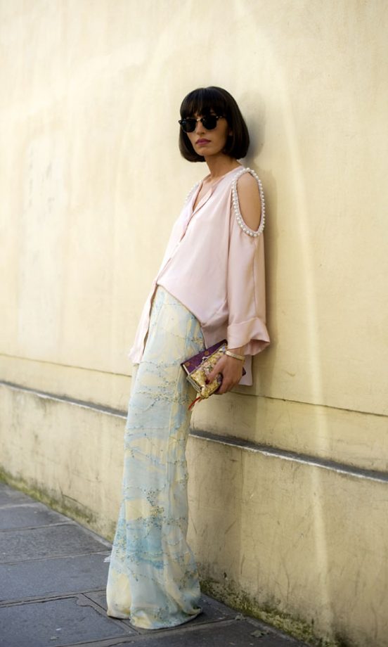 Natuka Karkashadze Is A Stylist Who Is Wearing Her Own Designs Ready For The Christian Dior Haute Couture Fashion Show In Paris