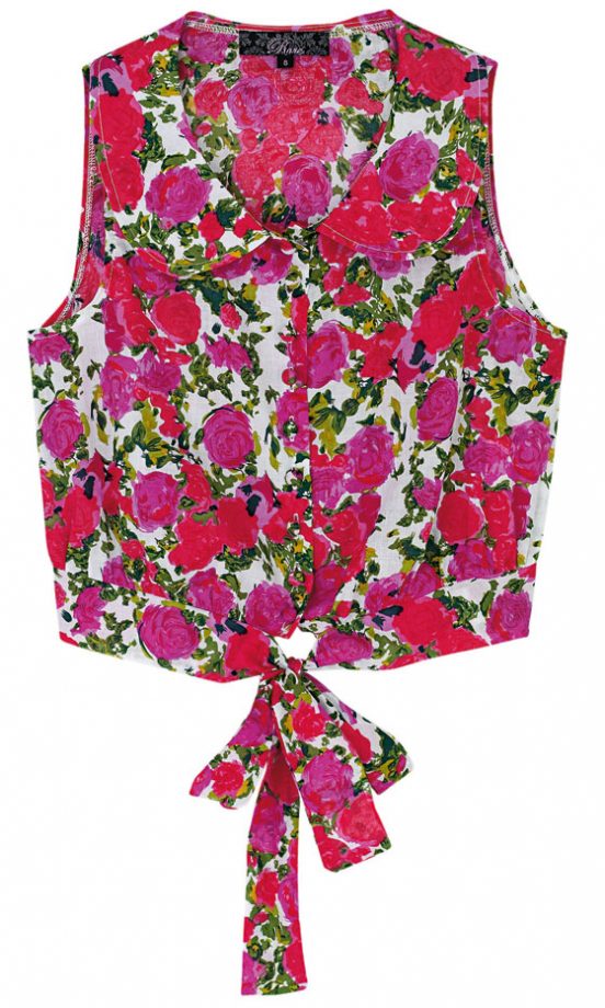 Rare Print Tie Front Cotton Blouse, £8