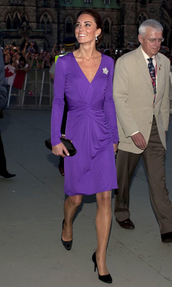 Kate Middleton Looks Radiant In A Purple Dress By Issa, One Of Her Favourite Designers, 2011