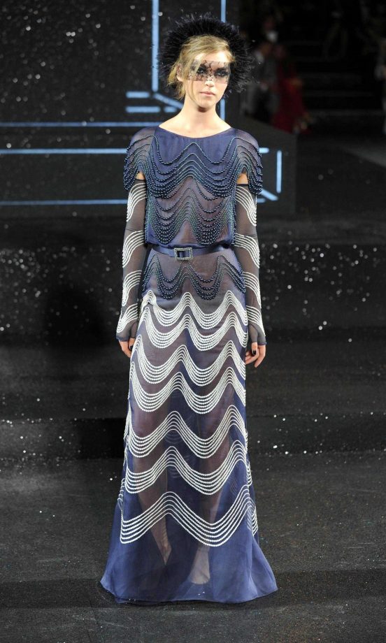 A Model On The Catwalk At The Chanel Haute Couture AW11/12 Fashion Show