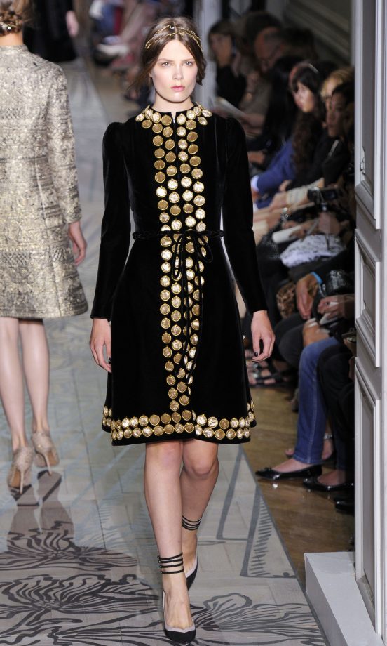 A Model On The Catwalk At The Valentino Haute Couture AW11/12 Fashion Show