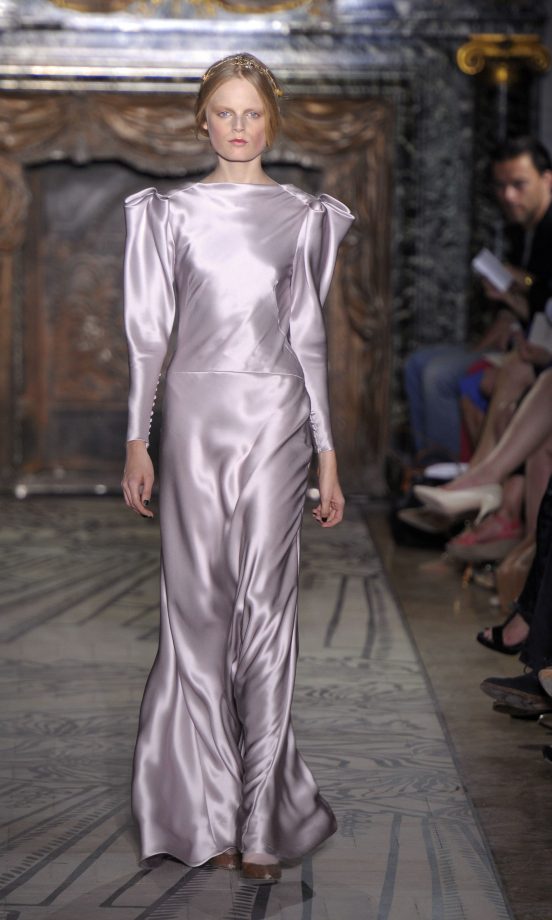 A Model On The Catwalk At Valentino's Haute Couture AW11/12 Fashion Show