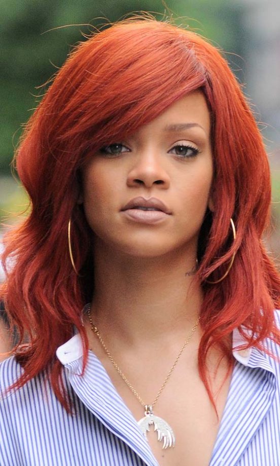 Rihanna's Kept The Colour But Lost The Curls For A Sleeker Hairstyle, 2011