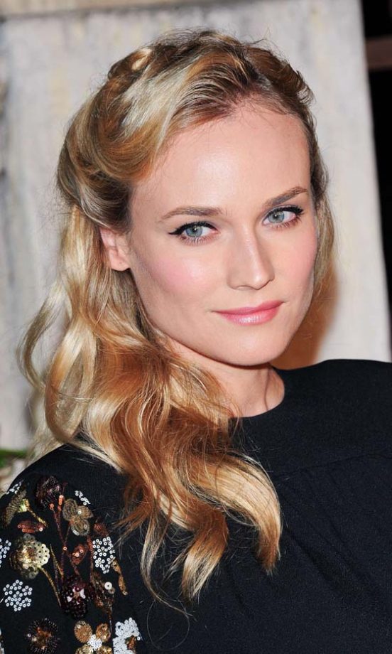 Diane Kruger's Wows With A Side-Swept Wavy Hairstyle, 2011