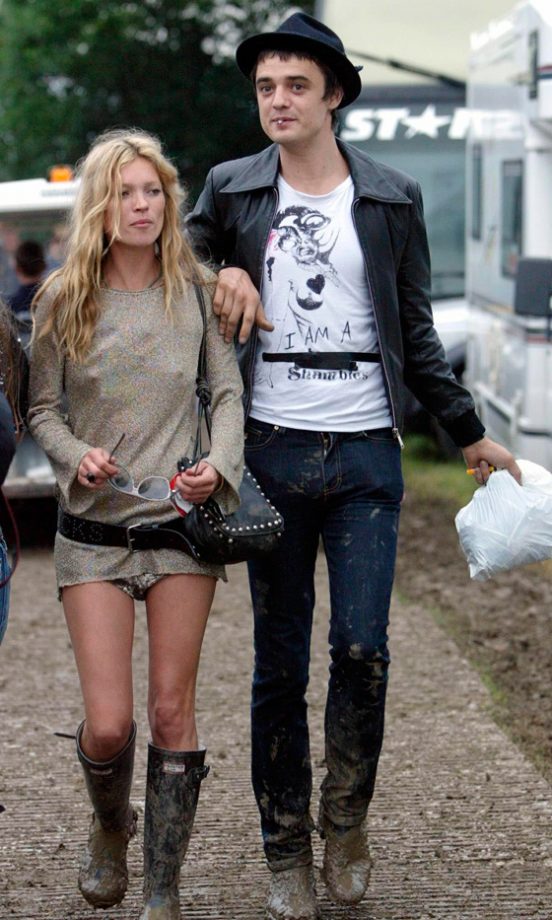 Kate Moss Hit Glastonbury With Rocker Beau Pete Doherty, 2005