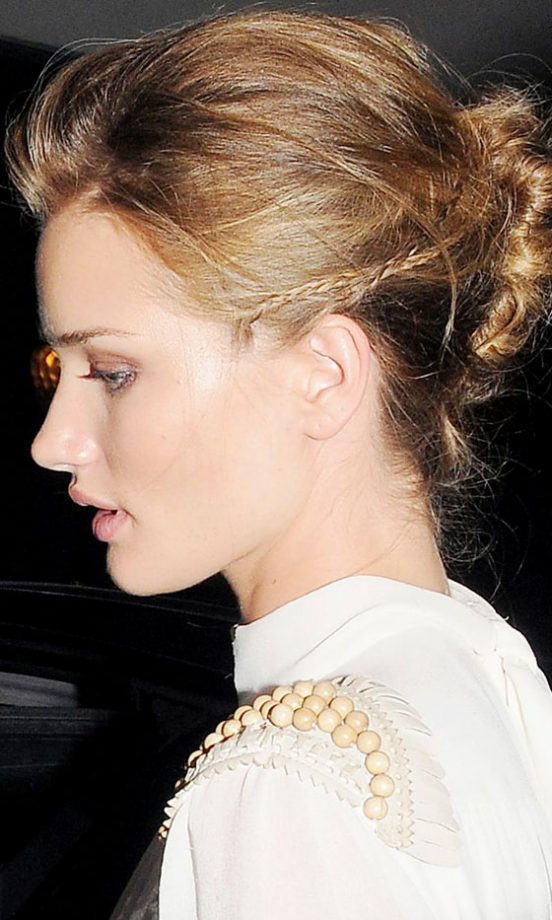 Rosie Huntington-Whiteley's Messy Up Do Hairstyle Is Super-Easy To Recreate, 2011