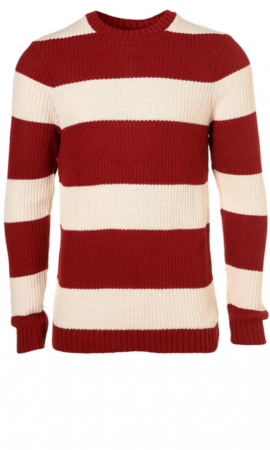 Topman Red Stripe Jumper, Was £34, Now £20