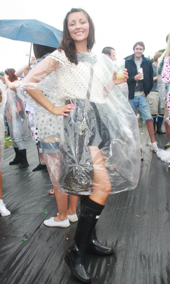 Vickianne Wears A River Island Blouse And Shorts With Wedge Wellies At V Festival 2011