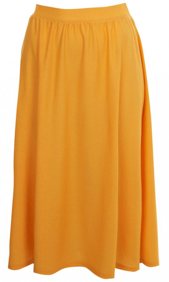 Miss Selfridge Mustard Crepe Midi Skirt, £22