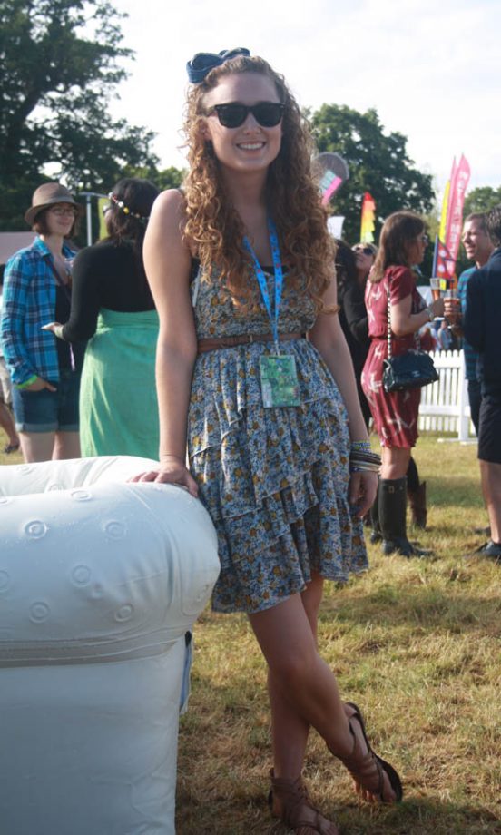 Jade Wears A New Looks Dress And Sandals With A Primark Headband With Ray Bans At V Festival 2011