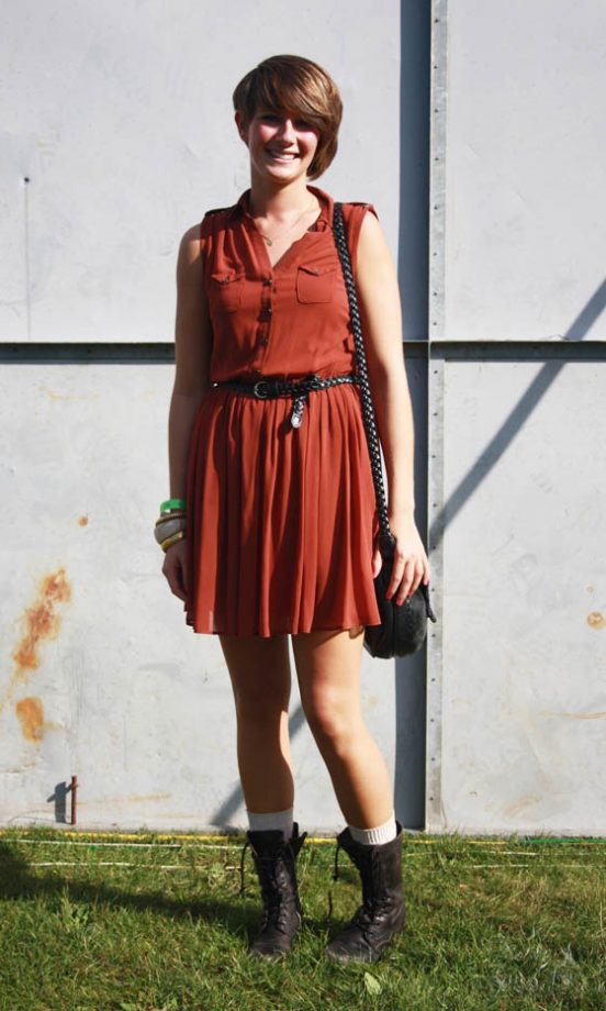 Faye Wears A Primark Dress With All Saints Boots At V Festival 2011