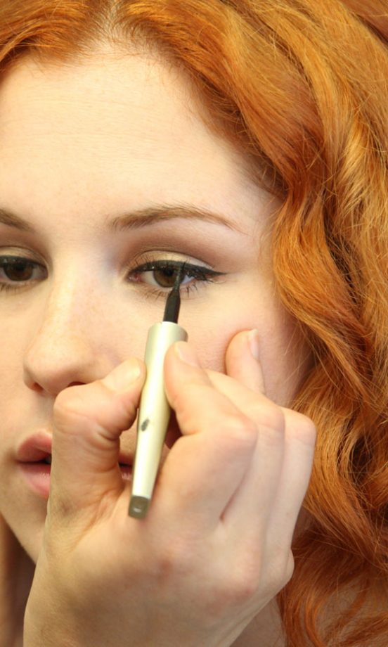 Katy B In The MAC Make-Up Tent Backstage At V Festival 2011