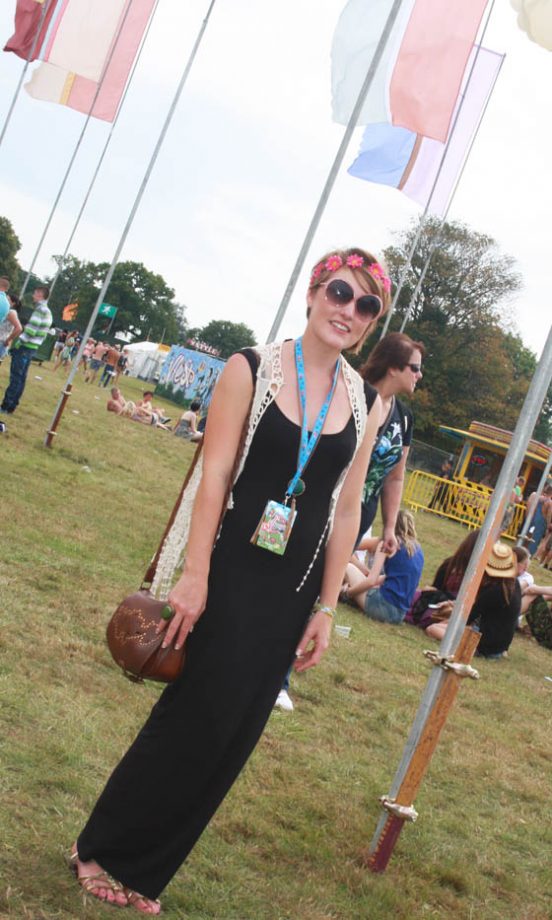 Beth Wears An Asos Dress With A Primark Scarf At V Festival 2011