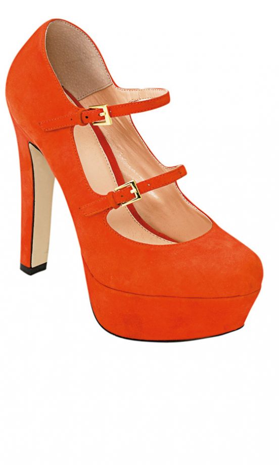 Asos Orange Mary-Jane Shoes, £65 – Coming Soon