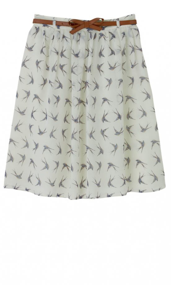 Primark Bird Print Midi Skirt, £12 – In Store Only