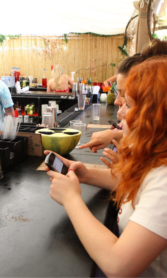Katy B In The Mahiki Bar Backstage After Her Set At V Festival 2011