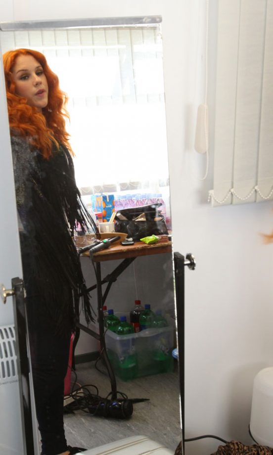 Quick Mirror Check! Katy B Getting Ready For Her Set At V Festival 2011