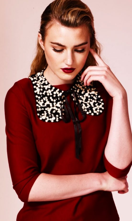 Topshop Cream Mixed Stone Collar, £32