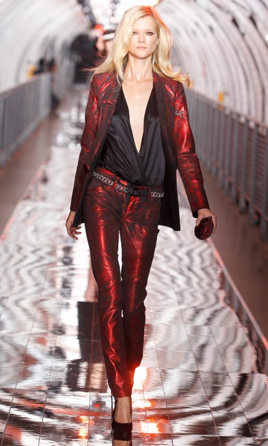This Metallic Red Trouser Suit Is Our High-Street Hot Pick From Mango's AW11 Fashion Collection