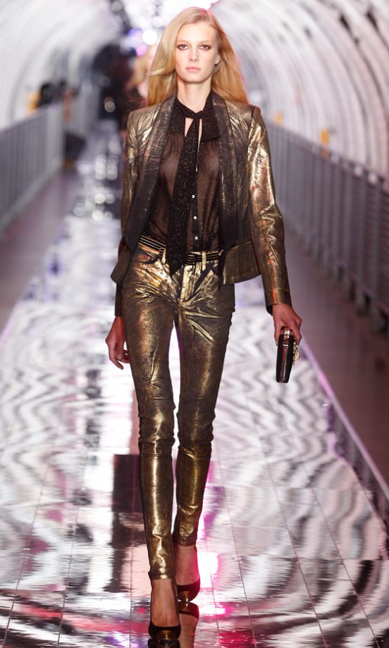 Mango’s Metallic Gold Trouser Suit Is Sure To Impress This AW11