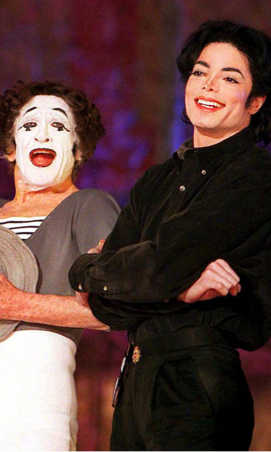 Michael Jackson With Marcel Marceau On Stage At The 1995 MTV Music Video Awards