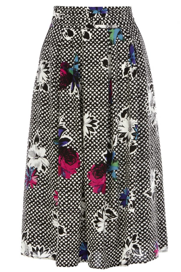 Warehouse Floral Print Midi Skirt, £32