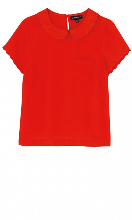 Warehouse Scalloped Edge Top, £38