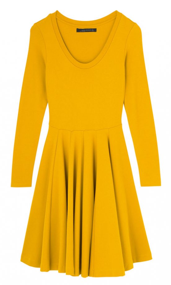 Zara Mustard Midi Dress, £45.99 - In Store Only
