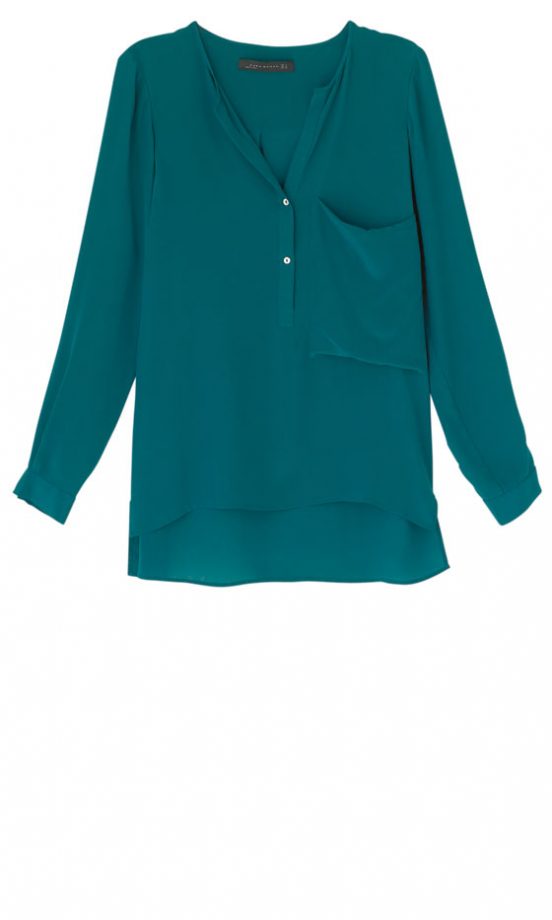 Zara Green Blouse With Pockets, £35.99 – In Store Only