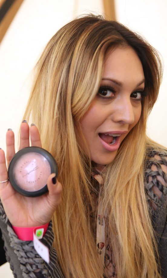 Zara Martin Chooses Her Favourite Beauty Products In The MAC Tent At The Virgin Media Louder Lounge, V Festival 2011