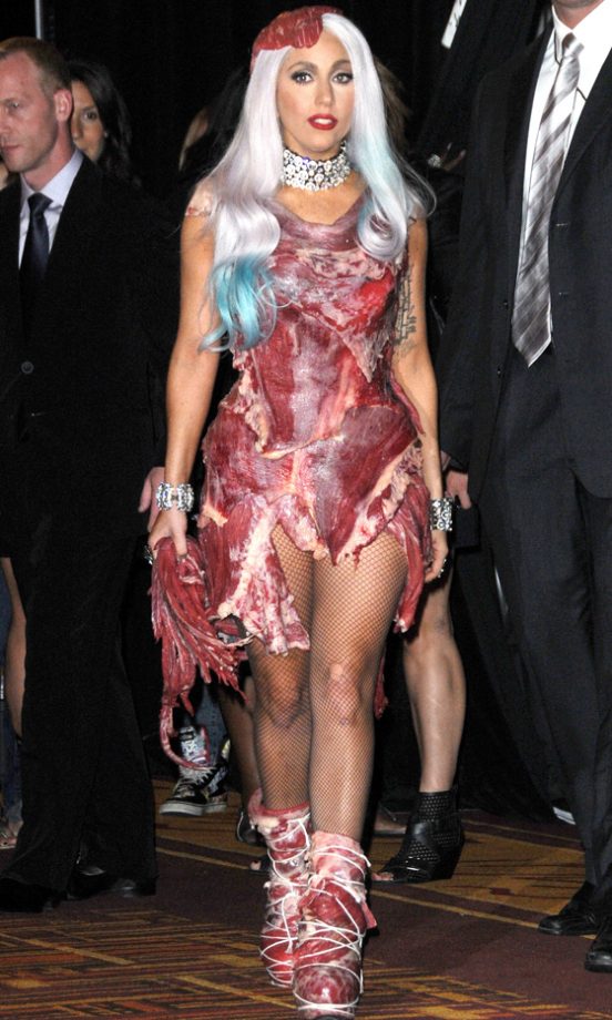 Lady Gaga In THAT Meat Dress At The MTV Music Video Awards 2010