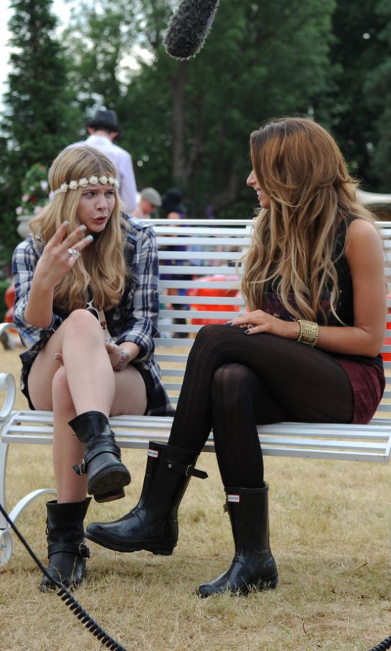 Stacey Solomon Interviews Chloe Moretz Backstage At The Virgin Media Louder Lounge, V Festival 2011