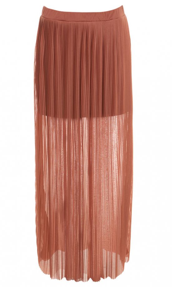 Miss Selfridge Tearose Pleated Maxi Skirt, £34