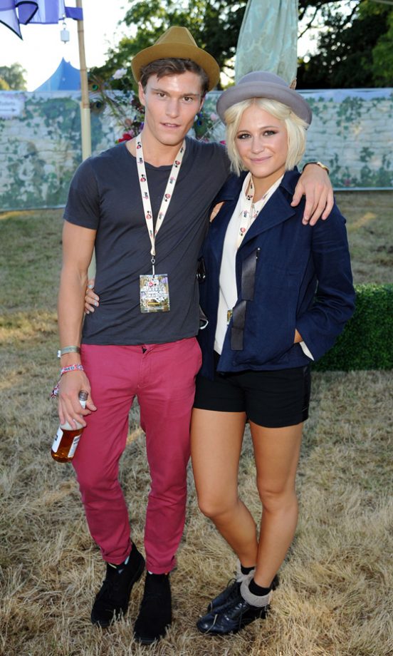 Pixie Lott And Boyfriend Oliver Cheshire Backstage At The Virgin Media Louder Lounge, V Festival 2011