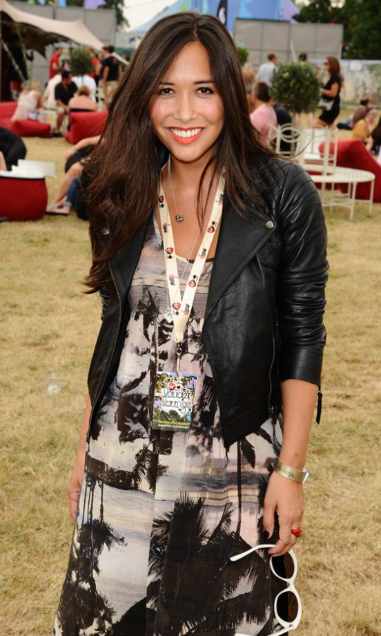 Myleene Klass Wearing All Saints Backstage At The Virgin Media Louder Lounge, V Festival 2011