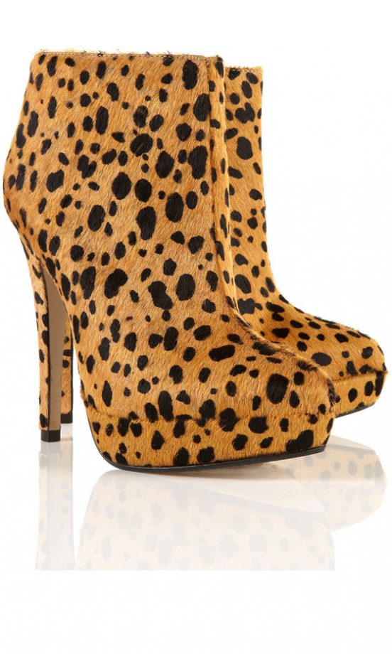 Topshop Leopard Print Platform Ankle Boots, £95