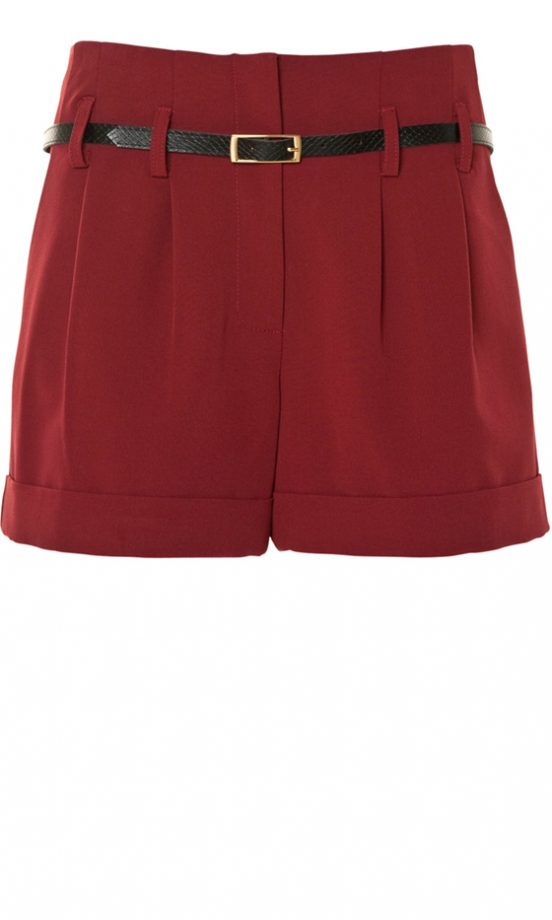 A|wear Burgundy Clara Belted Shorts, £30