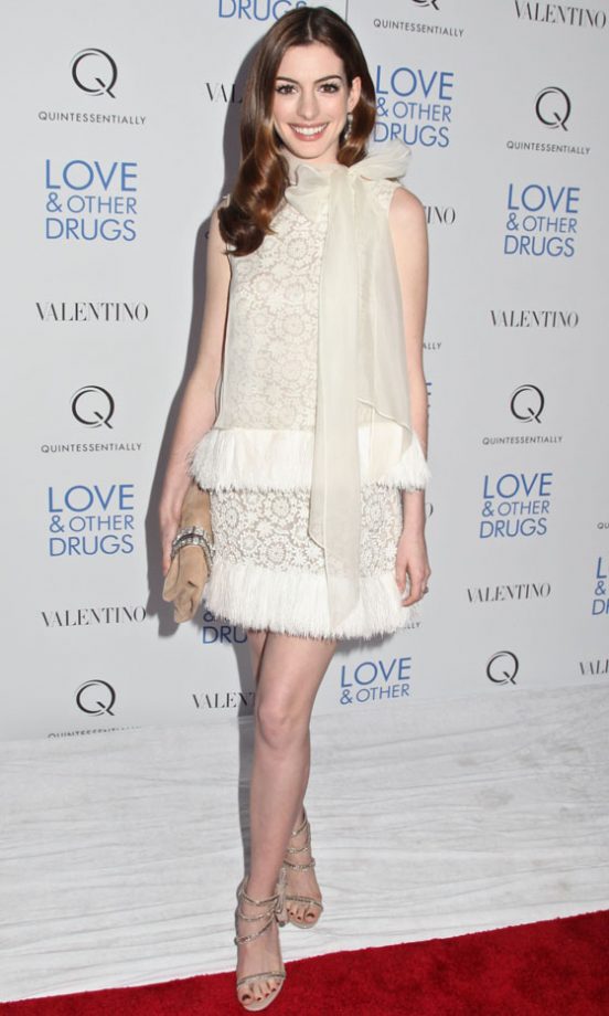 Anne Hathaway In Her Favourite Designer, Valentino, In New York, 2010