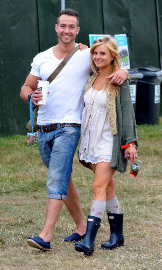 Tina O'Brien With Boyfriend Adam Crofts At V Festival 2011