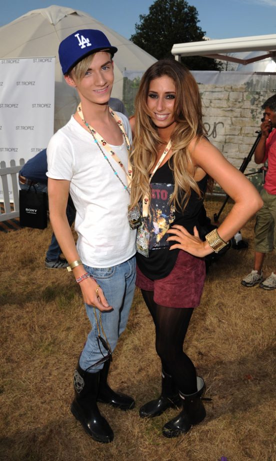Stacey Solomon And Harry Derbridge Backstage At The Virgin Media Louder Lounge, V Festival 2011