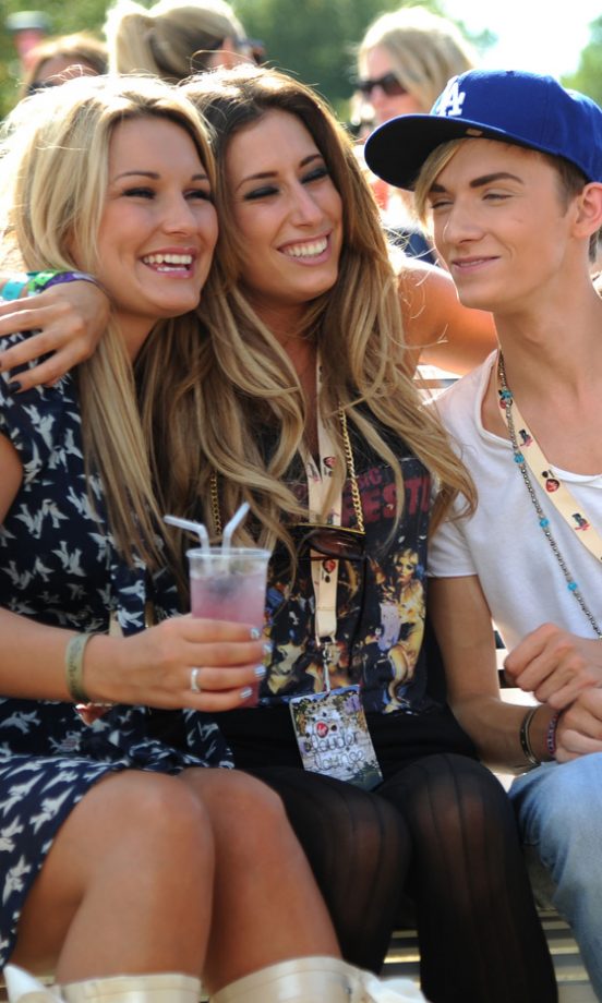 Sam Faiers, Stacey Solomon And Harry Derbridge Backstage At The Virgin Media Louder Lounge, V Festival 2011