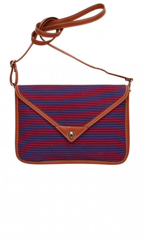 Coral Striped Ethan Across Body Bag, £22