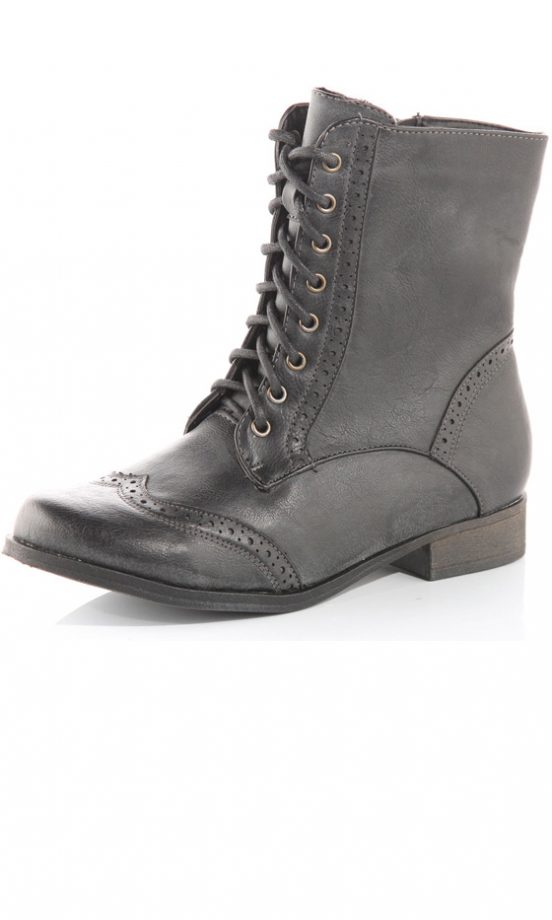 Dorothy Perkins Black Brogue Ankle Boots, £45