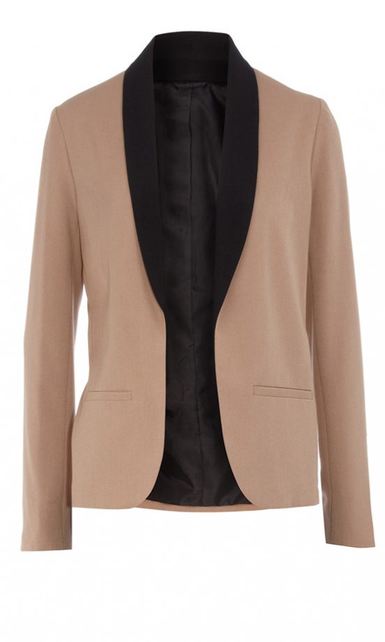 Dorothy Perkins Camel Contrast Collar Blazer, £45