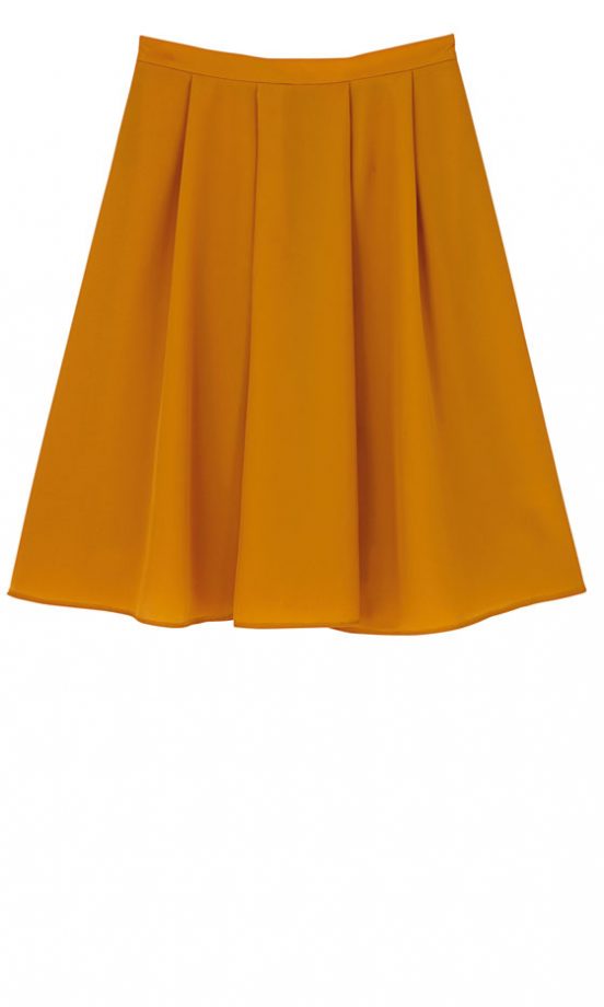 Dorothy Perkins Ochre Button Circle Skirt, £28