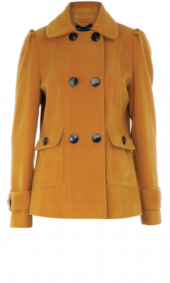 Dorothy Perkins Ochre Short Pea Coat, £45
